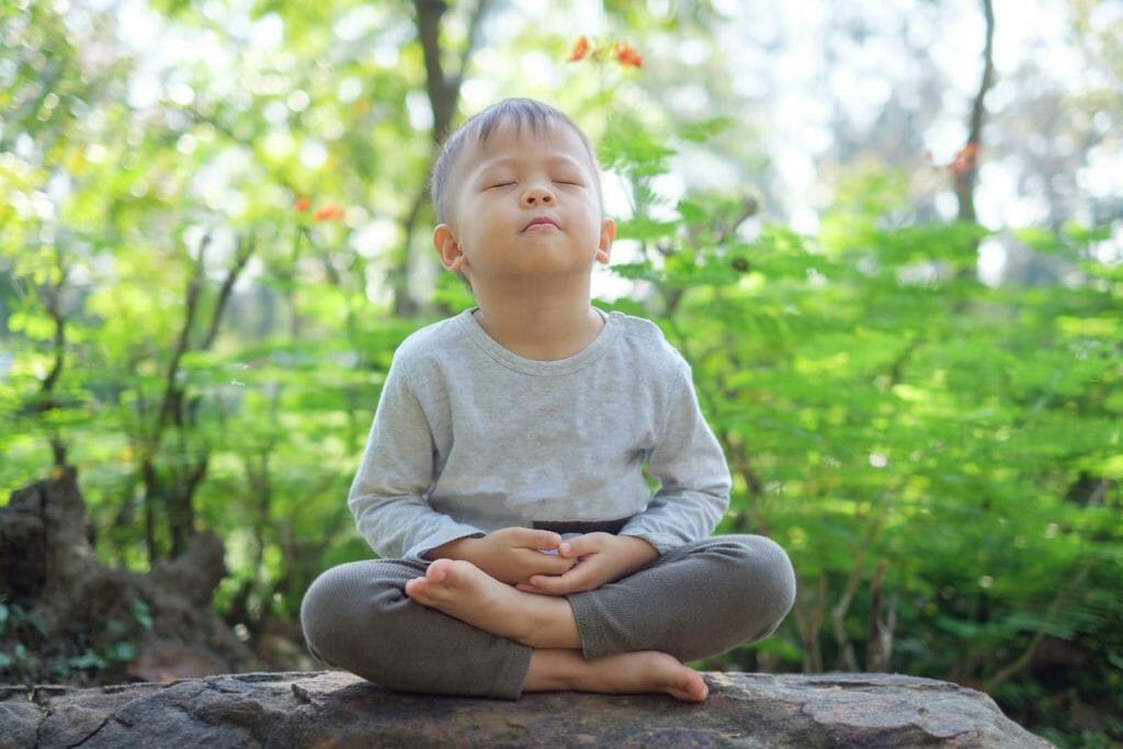 child meditating toddler boy mindfulness